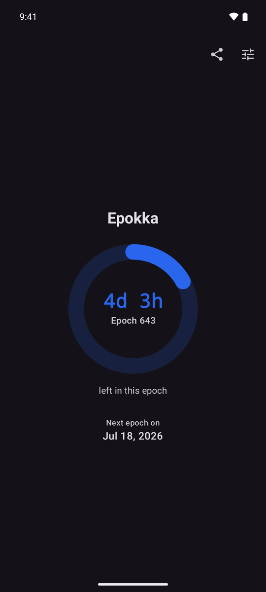 Main screen (Android)