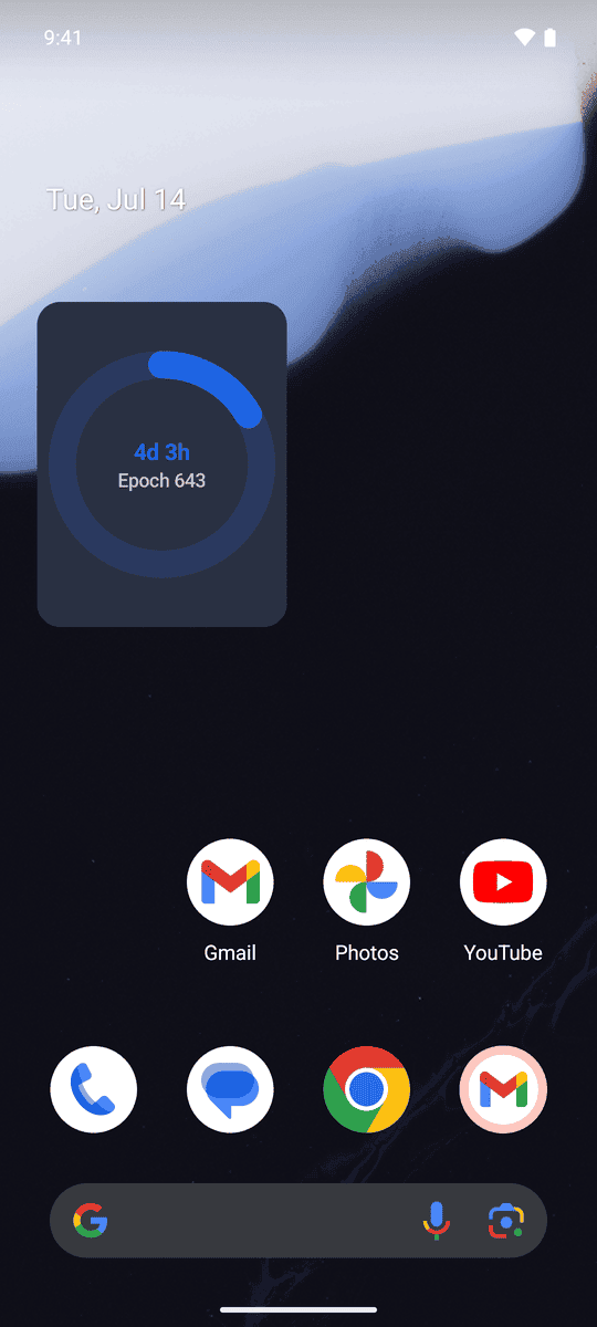 Home screen widget (Android)